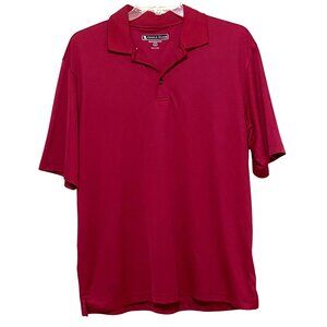 Pebble Beach Mens Performance Golf Polo Shirt L Hot Pink Preppy Sports Casual‎